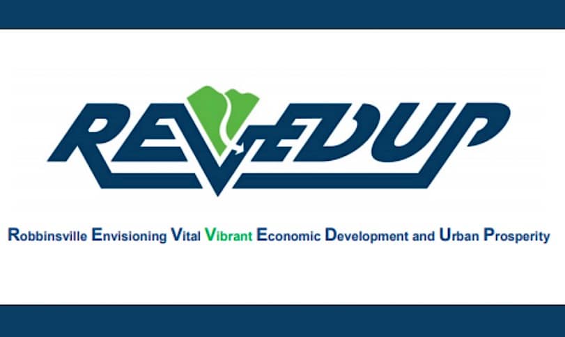 Robbinsville Envisioning Vital Vibrant Economic Development and Urban Prosperity, REVVED UP Logo